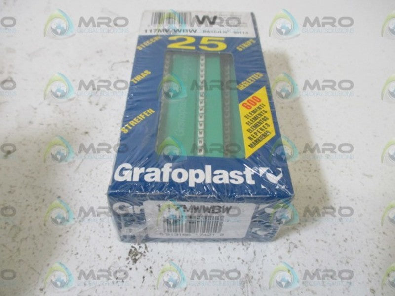 LOT OF 2 GRAFOPLAST 117MWWBW NSMP