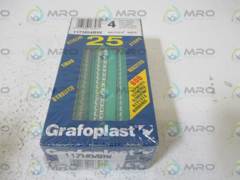 LOT OF 2 GRAFOPLAST 117M04BW NSMP