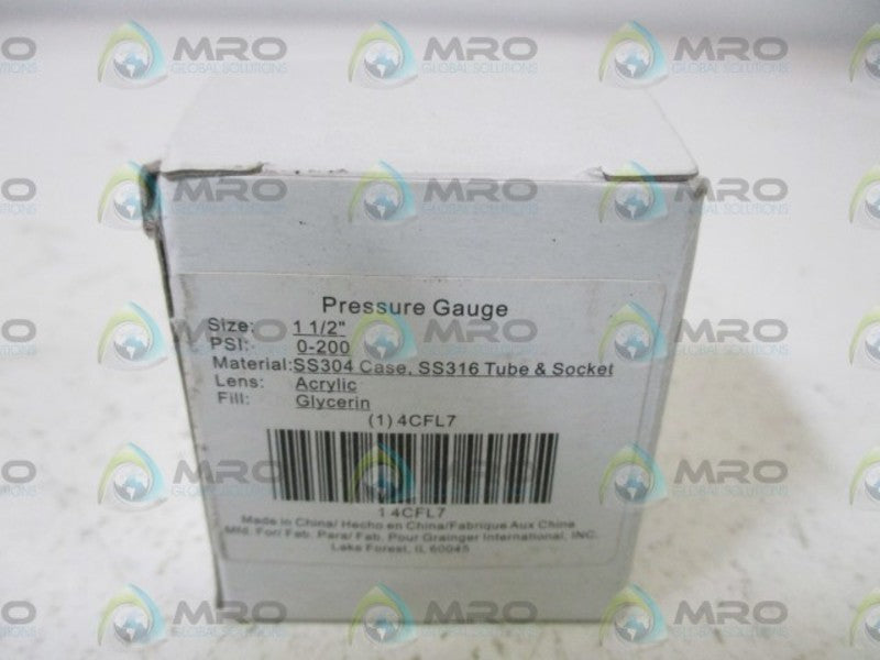 GRAINER 4CFL7 0-200PSI  NSMP