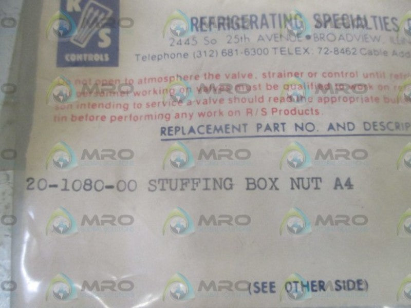 REFRIDGERATING 20-1080-00 NSMP
