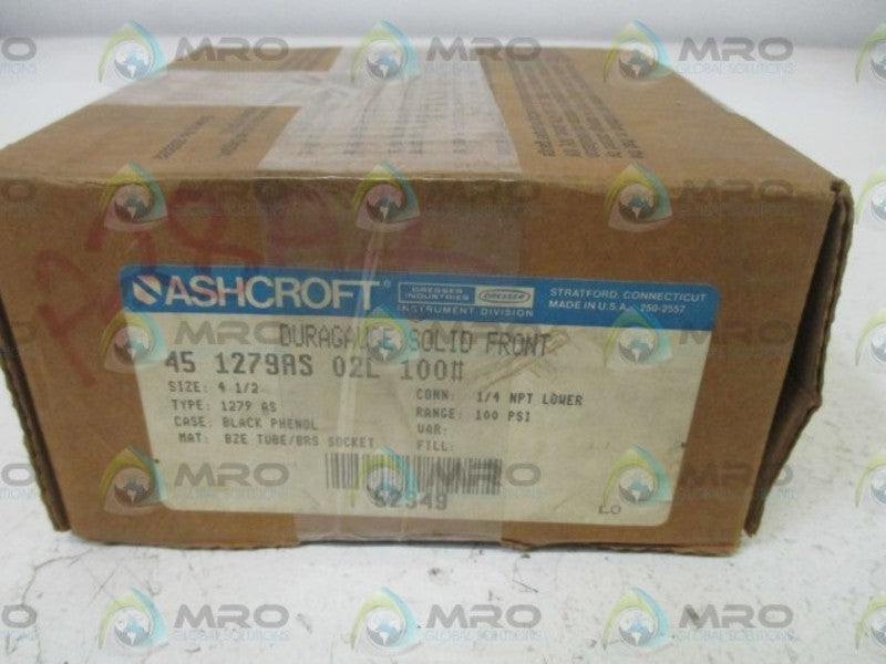 ASHCROFT 451279AS02L100# 0-100 PSI  NSMP