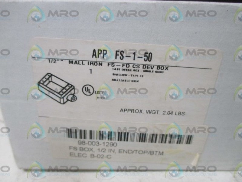 APPLETON FS-1-50 1/2" NSMP