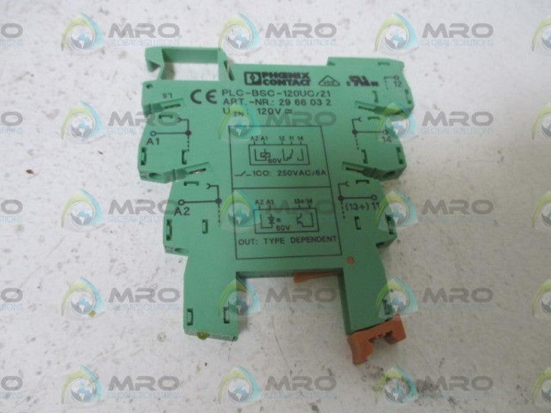 LOT OF 2 PHOENIX CONTACT PLC-BSC-120OUC/21 NSNP