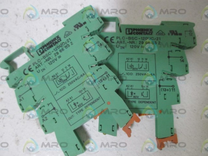 LOT OF 2 PHOENIX CONTACT PLC-BSC-120OUC/21 NSNP