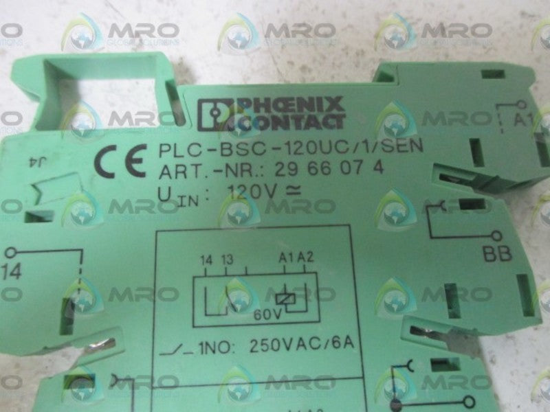 LOT OF 2 PHOENIX CONTACT PLC-BSC-120UC/1/SEN TERMINAL BLOCKNSNP