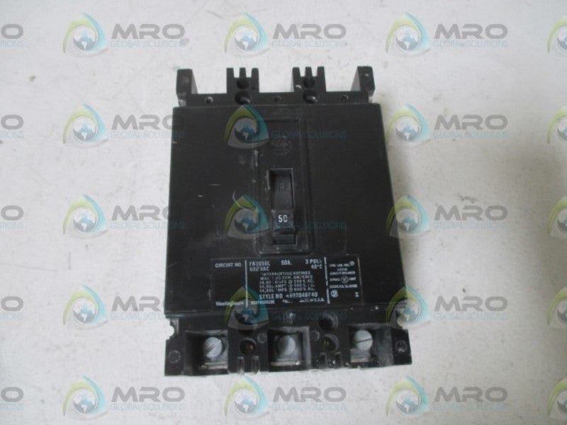 WESTINGHOUSE FB3050L CIRCUIT BREAKER  UNMP