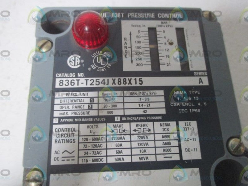 INDUSTRIAL SPARE PART 836T-T254JX88X15 SER. A UNMP