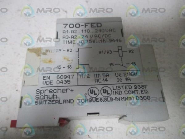 SPRECHER+SCHUH 700-FED CIRCUIT BREAKER  UNMP