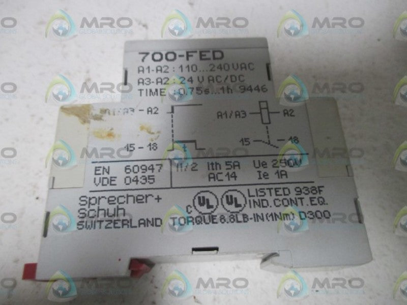 SPRECHER+SCHUH 700-FED CIRCUIT BREAKER  UNMP