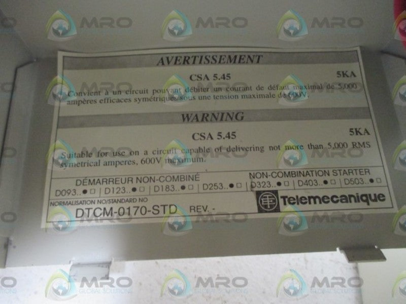 TELEMECANIQUE DTCM-0170-STD UNMP
