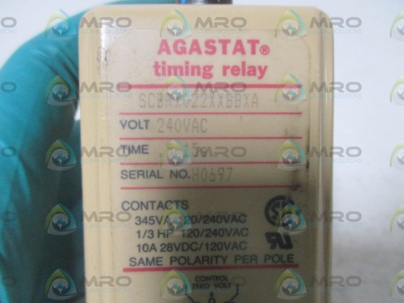 AGASTAT SCBRX022XXBBXA 240VAC .5-15S  UNMP