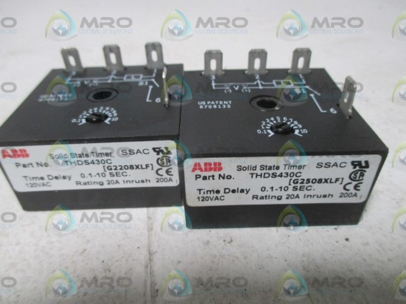 LOT OF 2 ABB THDS430C  0.1-10SEC. UNMP
