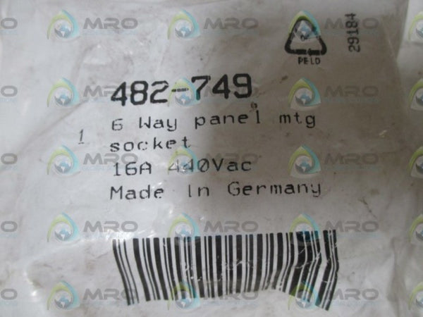 482-749 6-WAY PANEL SOCKET  NSMP