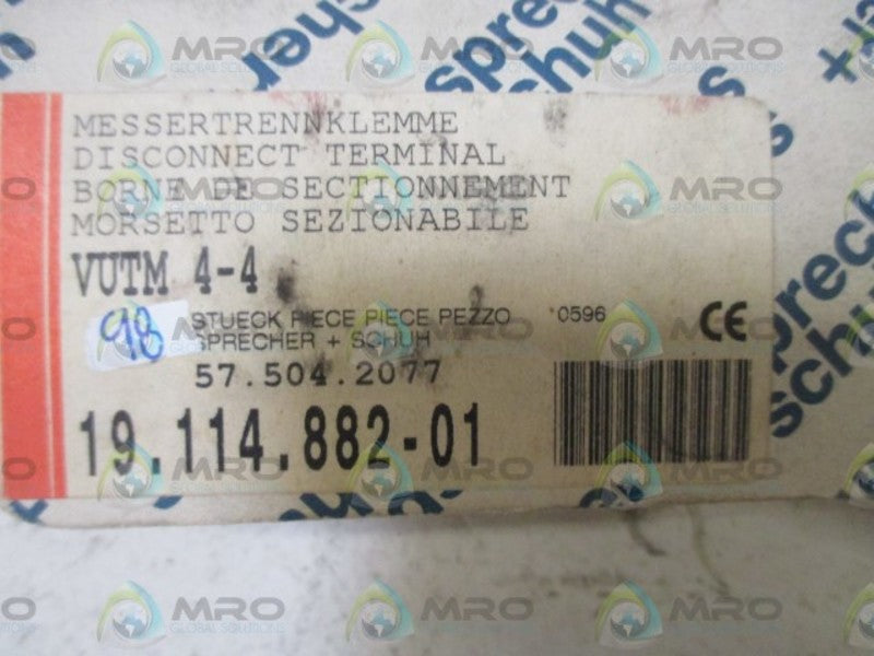 SPRECHER+SCHUH VUTM 4-4 DISCONNECT TERMINAL NSMP
