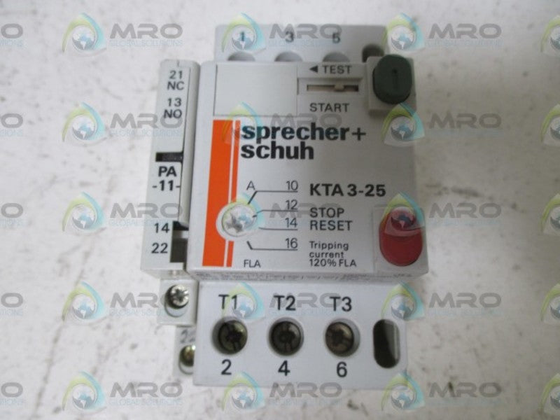 SPRECHER+SCHUH KTA3-25 W/KT3-25-PA-11 10-16 UNMP