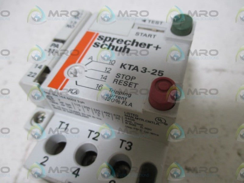SPRECHER+SCHUH KTA3-25 W/KT3-25-PA-11 10-16 UNMP