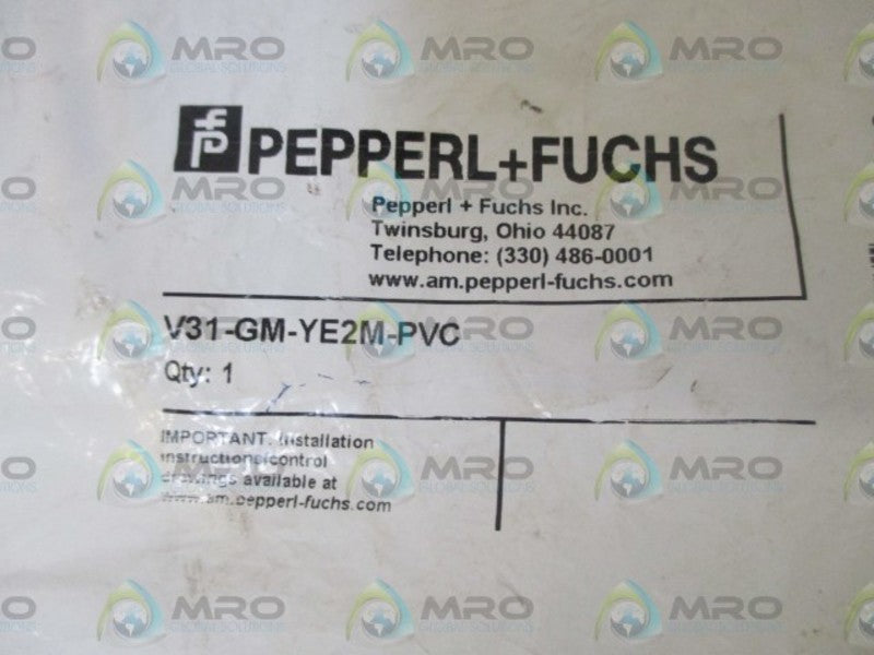 PEPPERL+FUCHS V31-GM-YE2M-PVC CORDSET CABLE NSNP IN A FACTORY BAG