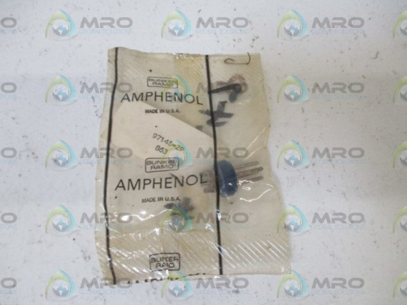 LOT OF 2 AMPHENOL 9714S-2P NSMP
