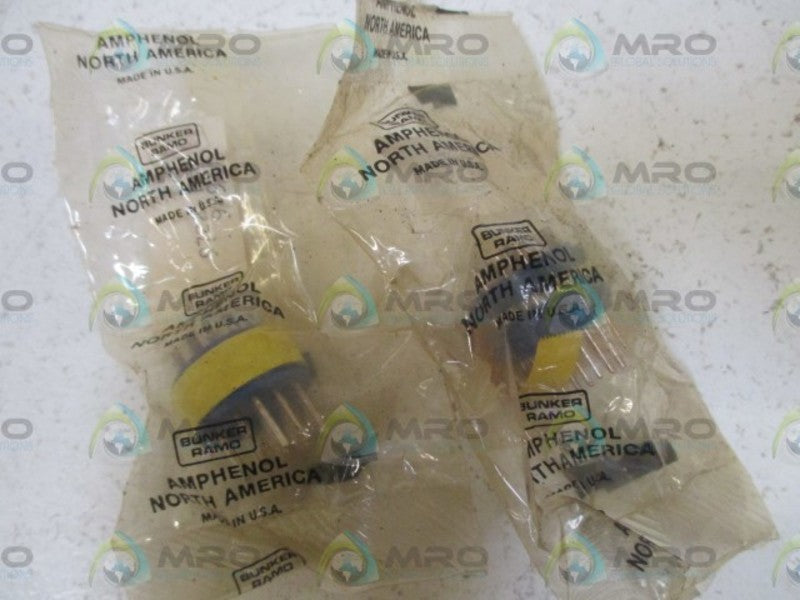 LOT OF 2 AMPHENOL 9722-14P NSMP
