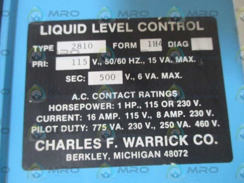 WARRICKS CO. 2810 UNMP