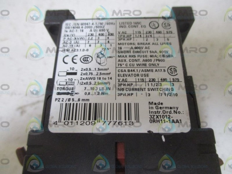 SIEMENS 3RT1015-1BN41 UNMP