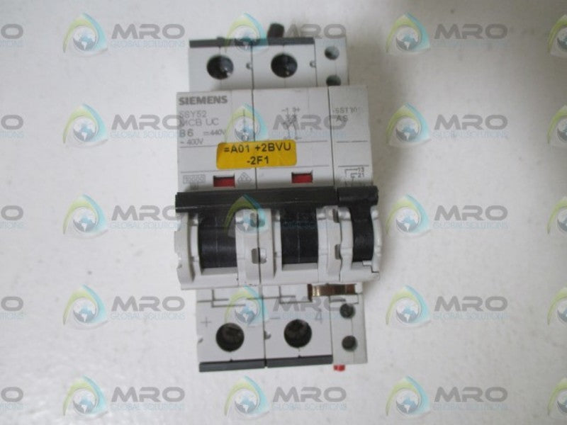 SIEMENS 5SY5206-6 W/ 5ST3010 CIRCUIT BREAKER  UNMP