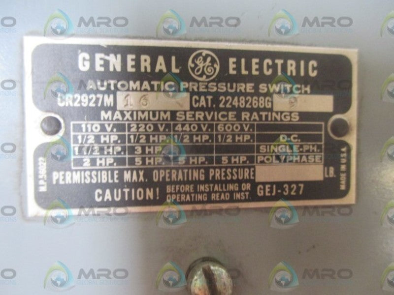 GENERAL ELECTRIC CR2927M16 2248268G9 UNMP