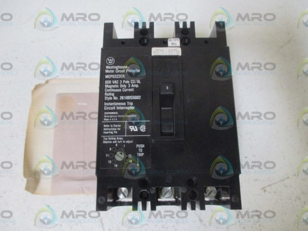 WESTINGHOUSE MCP0322CR CIRCUIT BREAKER 3A  NSMP
