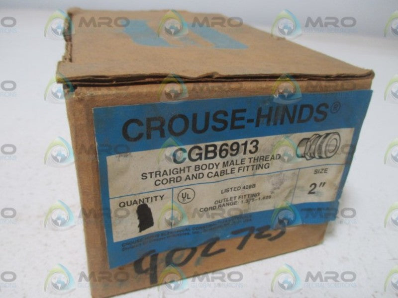 CROUSE-HINDS CGB6913 STRAIGHT BODY MALE THREAD  NSMP