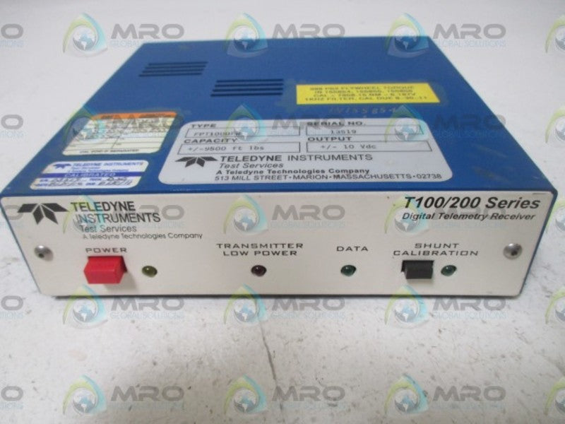 TELEDYNE FPT100DFW DIGITAL TELEMETRY RECEIVER  UNMP