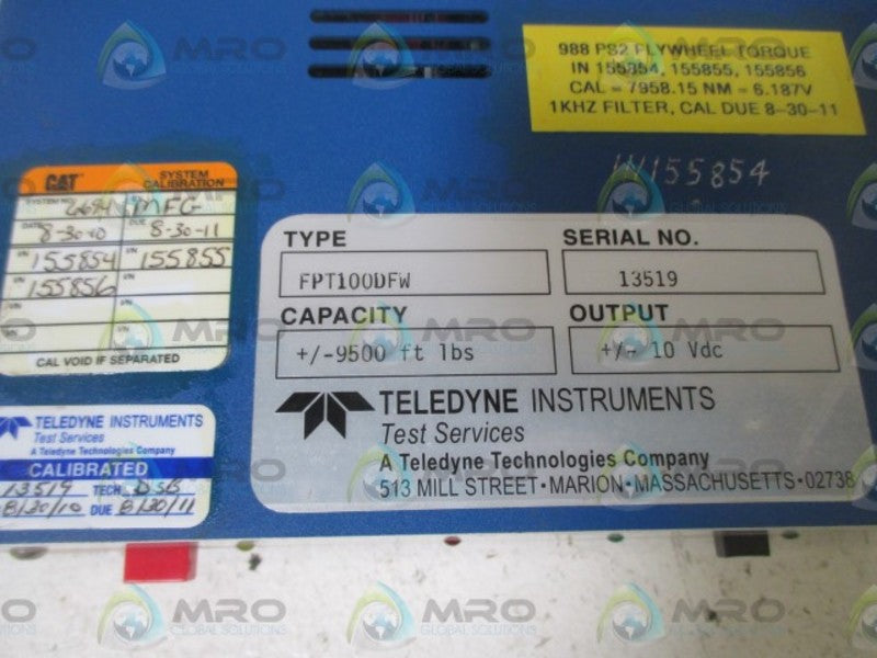 TELEDYNE FPT100DFW DIGITAL TELEMETRY RECEIVER  UNMP