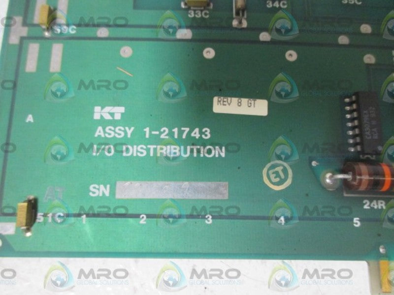 K&T KEARNEY & TRECKER 1-21743 I/O DISTRIBUTION  UNMP