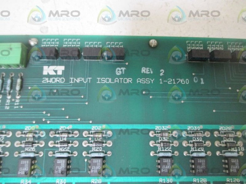 K&T KEARNEY & TRECKER 1-21760 2WORD INPUT ISOLATOR ASSY.  UNMP