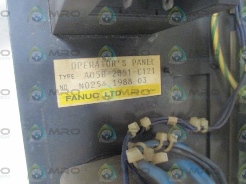 FANUC LTD. A05B-2051-C121 OPERATOR INTERFACE PANEL  UNMP