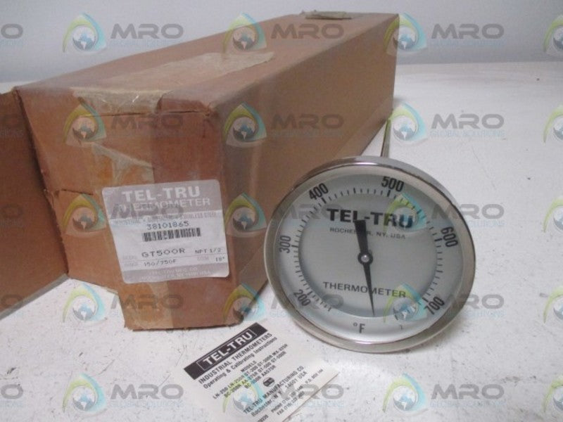 TEL-TRU GT500R THERMOMETER 150/750F 18" STEM  NSMP
