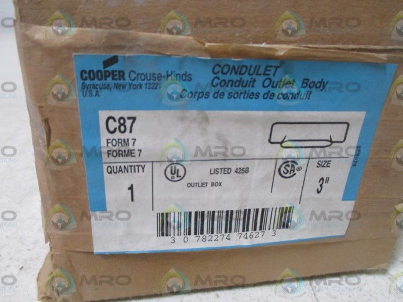 COOPER C87 CONDULET OUTLET BODY  NSFS