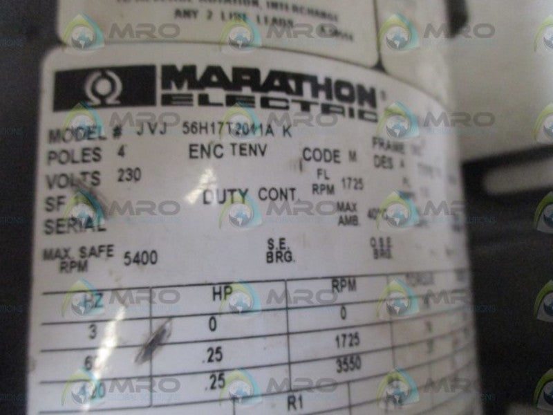 MARATHON JVJ 56H17T2011AK MOTOR  UNMP