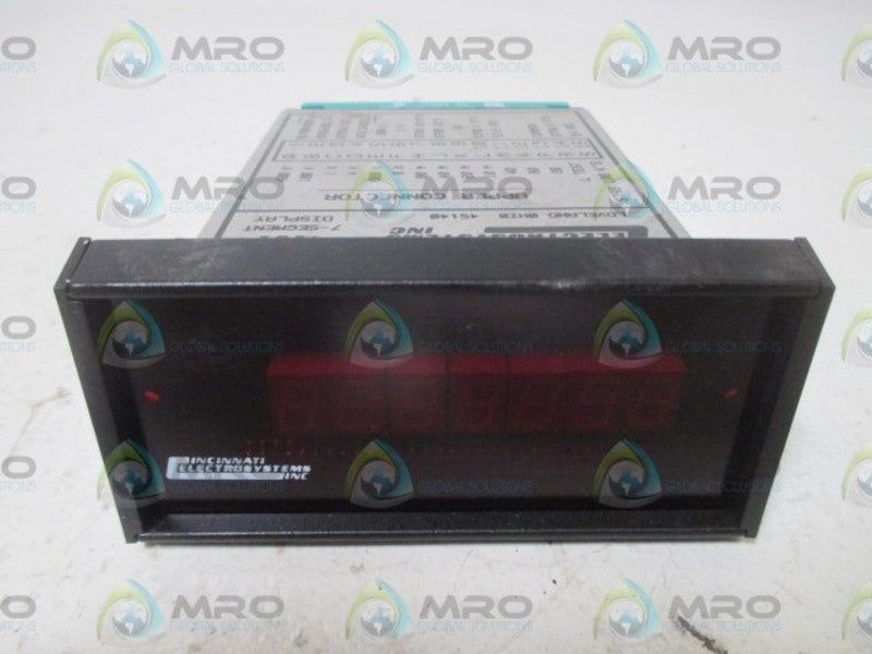 CINCINNATI ELECTRO SYSTEMS MODEL 4161-7-5 7-SEGMENT DISPLAY  NSMP