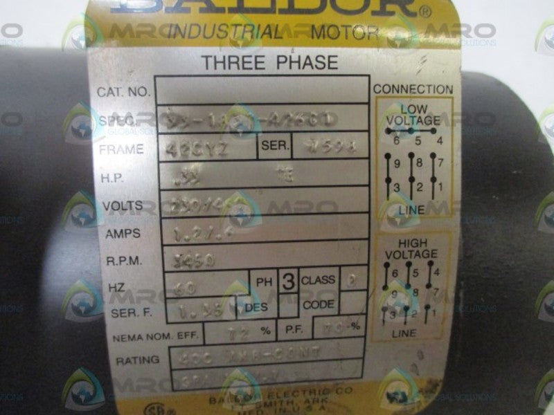 BALDOR 33-1837-426G1 THREE PHASE  UNMP