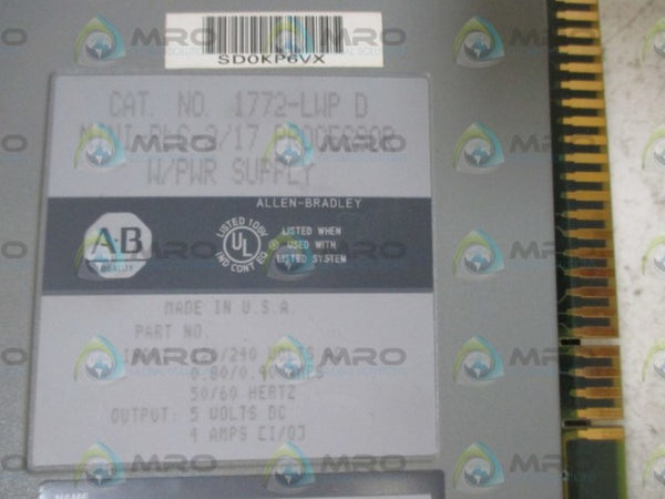 ALLEN BRADLEY 1772-LWP SER. D F/W C  UNMP