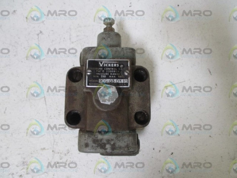 VICKERS RCG 03 D3 10 PRESSURE CONTROL VALVE  UNMP