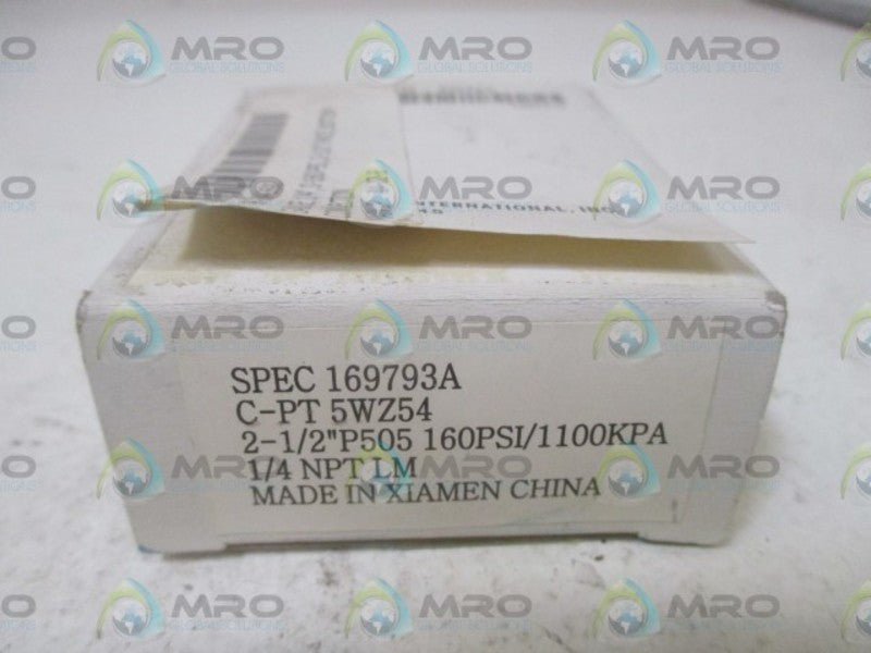 GRAINER C-PT 5WZ54 GAUGE 0-160PSI  NSMP
