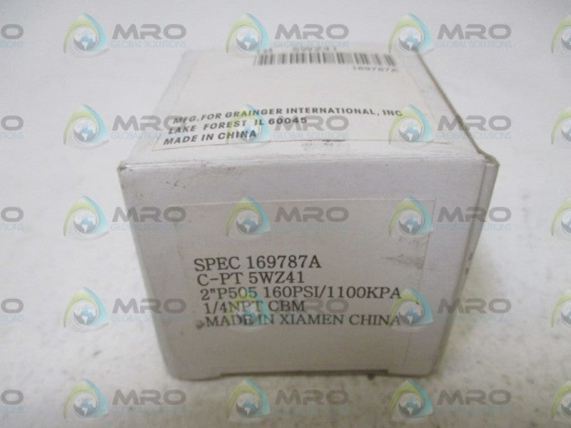 GRAINER C-PT 5WZ41 GAUGE 0-160PSI  NSNP IN A  BOX