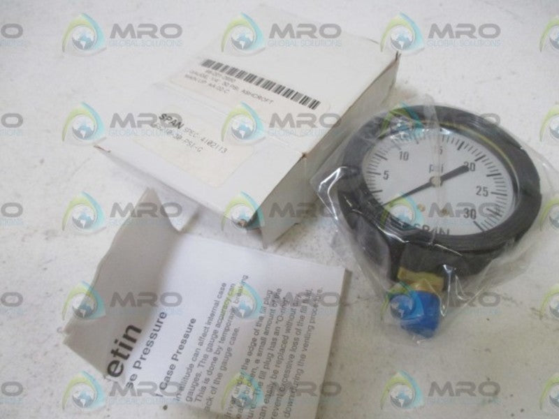 SPAN LFS210-30-PSI-G GAUGE 0-30PSI  NSMP