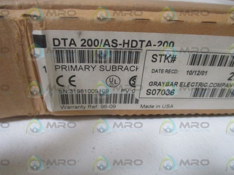 SCHNEIDER AEG TSX COMPACT DTA200/AS-HDTA-200 (AS PICTURED)  NSFS