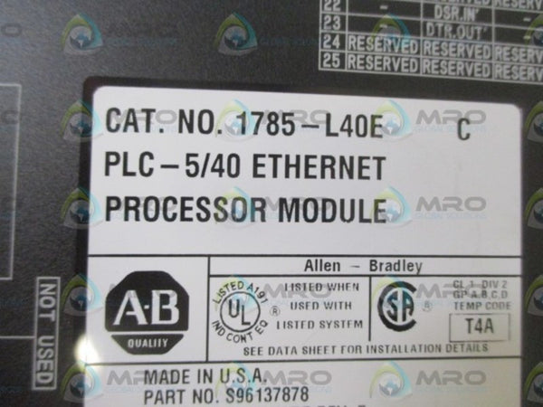 ALLEN BRADLEY 1785-L40B SER. C F/W E  NSNP