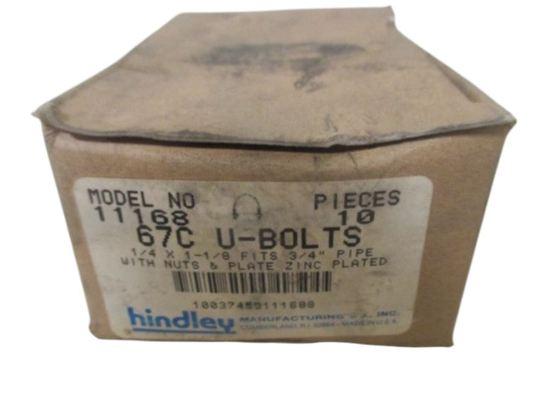 LOT OF 10 HINDLEY MODEL 11168 67C U-BLOTS NSMP