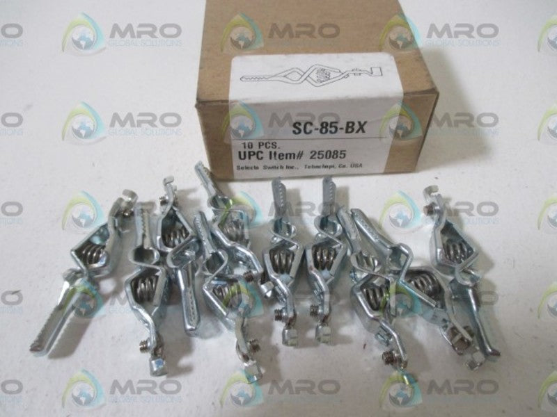 LOT OF 10 SELECTA SC-85-BX CROCODILE SPRING CLIP STEEL NSMP