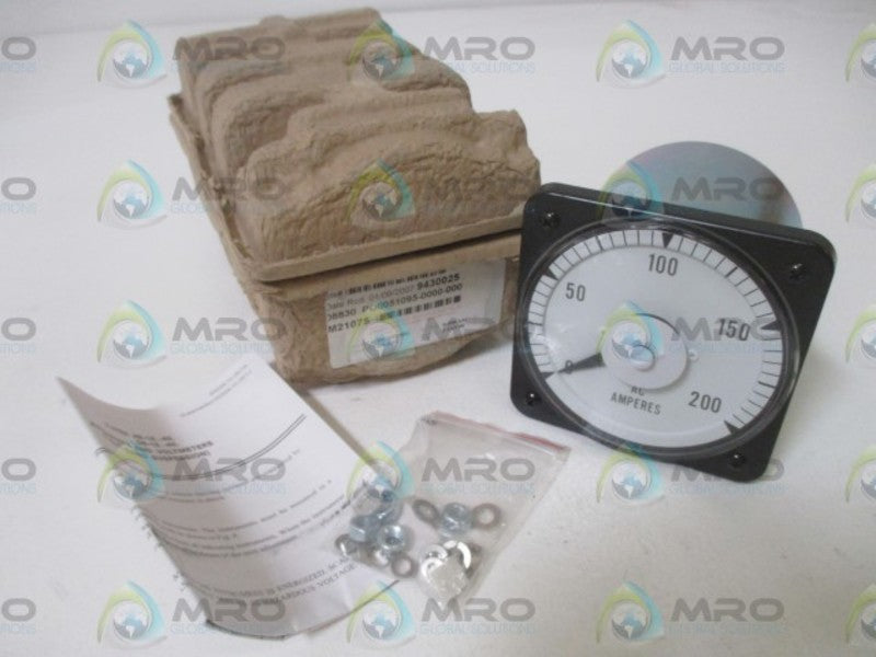 BRANOM INSTRUMENT CO. 103131LSRL PANEL METER 0-200 AC AMPERES  NSMP