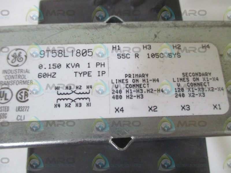 GENERAL ELECTRIC 9TL58L1805 TRANSFORMER  NSNP